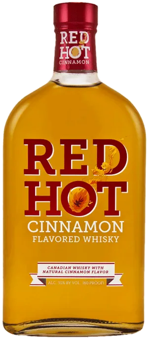 Red Hot Cinnamon Flavored Whiskey Bottle PNG image