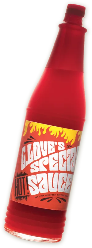 Red Hot Sauce Bottle