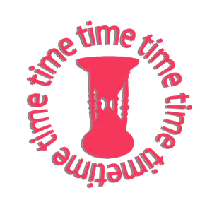 Red Hourglass Time Concept PNG image