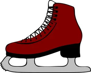 Red Ice Skate Illustration PNG image