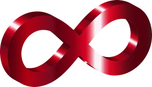 Red Infinity Symbol Graphic PNG image