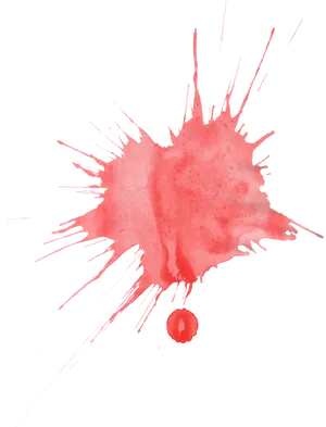 Red Ink Splash Texture PNG