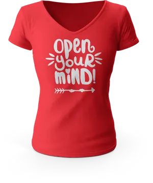 Red Inspirational T Shirt Design PNG