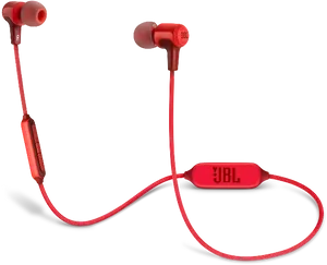 Red J B L Earbuds PNG