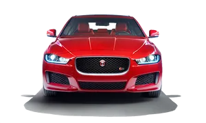Red Jaguar X E Front View