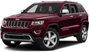 Red Jeep Grand Cherokee S U V