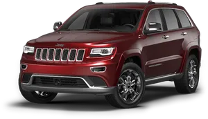 Red Jeep Grand Cherokee S U V
