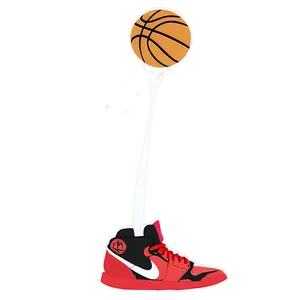Red Jordan Basketball Shoes PNG 06122024