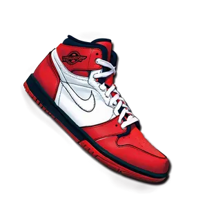 Red Jordan Basketball Shoes PNG Nll55 PNG