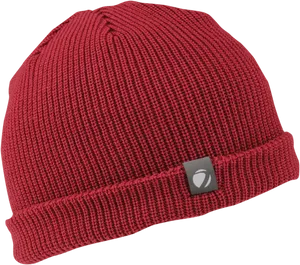 Red Knit Beanie Hat PNG image