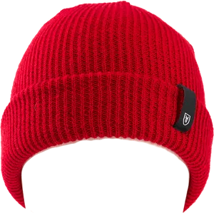 Red Knit Beanie Hat PNG image