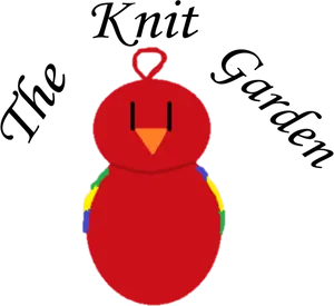 Red Knit Bird Logo PNG image