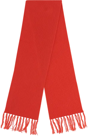 Red Knitted Scarfwith Fringe PNG