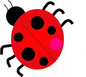 Red Ladybug Cartoon Graphic PNG image