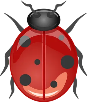 Red Ladybug Cartoon Graphic