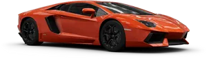 Red Lamborghini Aventador Side View