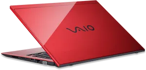 Red Laptop V A I O Side View