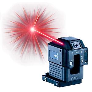 Red Laser Beam With Flare PNG 06272024