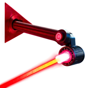 Red Laser Beam With Flare PNG 06272024