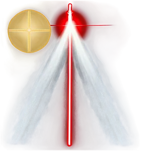 Red Laser Beam With Highlights PNG Hbj68 PNG