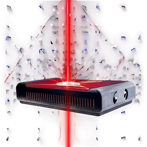 Red Laser Beam With Texture PNG 06272024