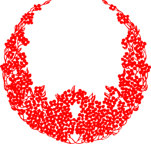 Red Laurel Wreath Graphic