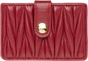 Red Leather Wallet Gold Emblem PNG