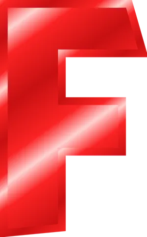 Red Letter F Graphic PNG image