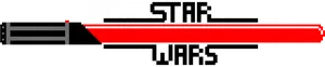 Red Lightsaber Pixel Art PNG image