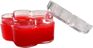 Red Lip Balm Open Container PNG image