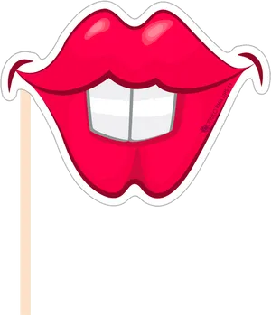 Red Lips Photobooth Prop