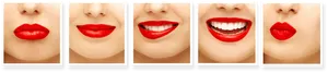 Red Lipstick Expressions Series PNG image