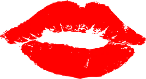 Red Lipstick Kiss Mark PNG image