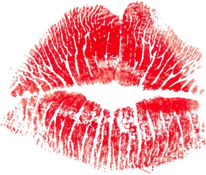 Red Lipstick Kiss Mark PNG image