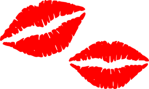 Red Lipstick Kiss Marks PNG image