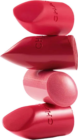 Red Lipstick Trio Reflection PNG