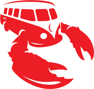 Red Lobster Bus Hybrid Graphic PNG image