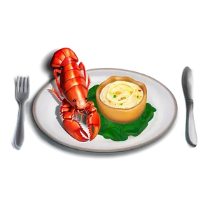 Red Lobster On Plate Png 49 PNG image