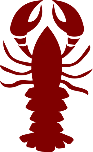 Red Lobster Silhouette Graphic PNG image