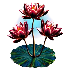 Red Lotus Flowers Serenity PNG Eny PNG