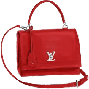 Red Louis Vuitton Handbag Illustration PNG image