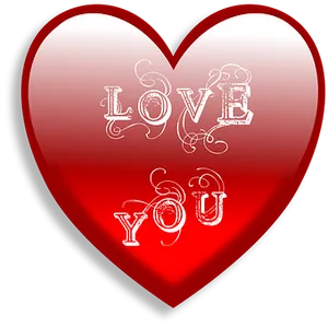 Red Love You Heart