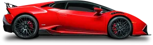 Red Luxury Sports Car Side View PNG image