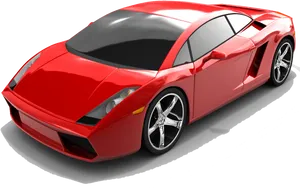 Red Luxury Sports Car3 D Render