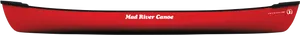 Red Mad River Canoe Side View PNG image