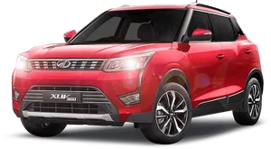 Red Mahindra X U V300 S U V PNG image