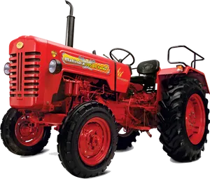 Red Mahindra395 D I Tractor PNG image