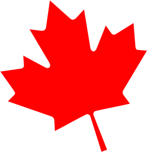 Red Maple Leaf Graphic PNG image