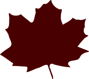 Red Maple Leaf Silhouette PNG image