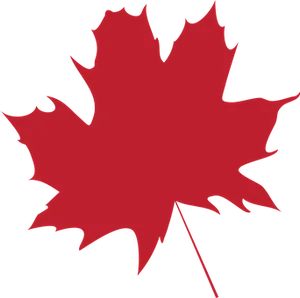 Red Maple Leaf Silhouette